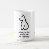 Dog Therapy Mug – Minimalist Pet Line Art Coffrt P (Centre)