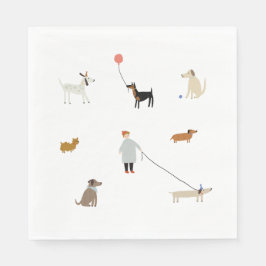 Dog Threspect Birthday Party Napkins Servet