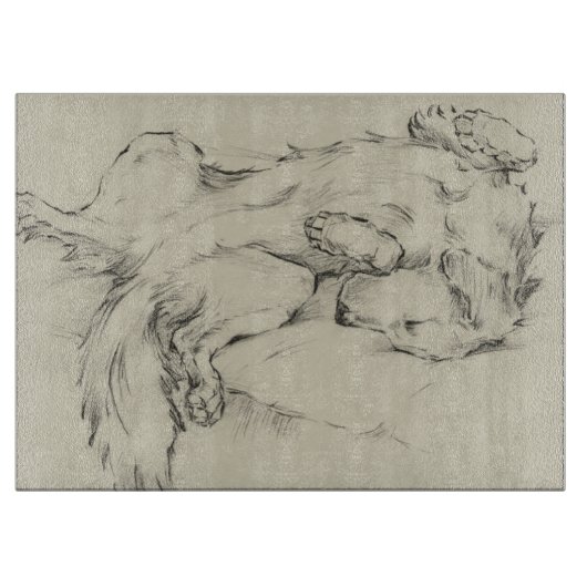 Dog Tired Snijplank (Voorkant)