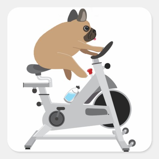 Dog Tired Vierkante Sticker (Voorkant)