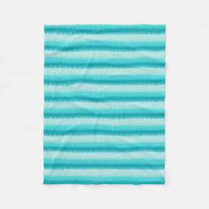 Dog tooth stripe aqua blauw, groen, blauwgroen dek fleece deken