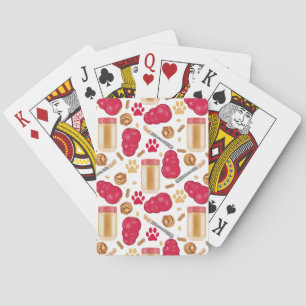 Dog Toys met pindakter - White Pplaycards Pokerkaarten