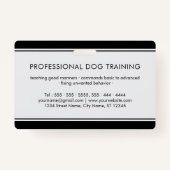 Dog Trainer Black German Shepherd Badge (Achterkant)