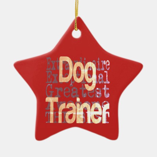 Dog Trainer Extraordinaire Keramisch Ornament (Voorkant)