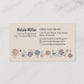 Dog Trainer - hand getekende illustratie Visitekaartje (Achterkant)