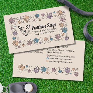 Dog Trainer - hand getekende illustratie Visitekaartje