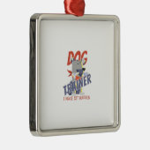 Dog trainer ik ga zitten metalen ornament (Rechts)