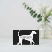 Dog Trainer | Sitter | Dog Icon Closeup Visitekaartje (Staand voorkant)