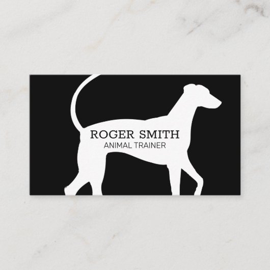 Dog Trainer | Sitter | Dog Icon Closeup Visitekaartje (Voorkant)