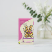 Dog Trainer Training Active Terrier Pink Visitekaartje (Staand voorkant)