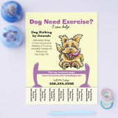Dog Trainer Training Active Terrier Tear Sheet Flyer (Enkel)