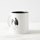 Dog trainer Two-Tone coffee mug (Devant gauche)