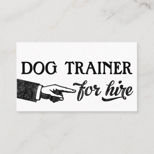 Dog Trainer Visitekaartjes - Koel Vintage (Voorkant)