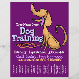 Dog training. Aangepaste promotiefolder Flyer
