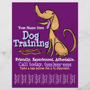 Dog training. Aangepaste promotiefolder Flyer