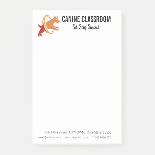 Dog Training Business Custom Post-it® Notes (Voorkant)