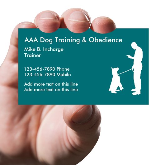 Dog-training en gehoorzaamheid visitekaartje