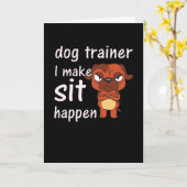 Dog training Funny Gift for Dog Trainer Kaart (Gele Bloem)