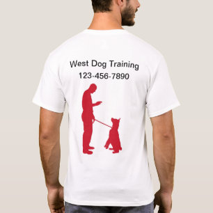 Dog Training Logo Business Work Shirten T-shirt