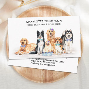 Dog Training Pet Sitter Dog Groomer Waterverf Visitekaartje