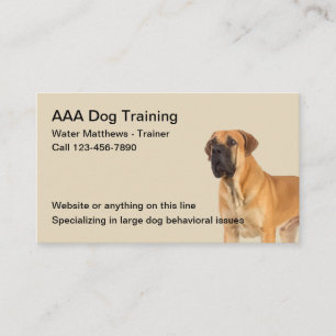 Dog-training voor trainers en gehoorzaamheid visitekaartje