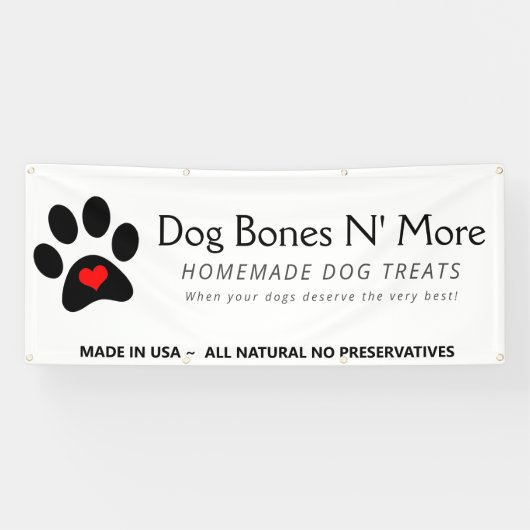 Dog Treat Bakery Business | Aangepaste cabine Spandoek (Horizontaal)