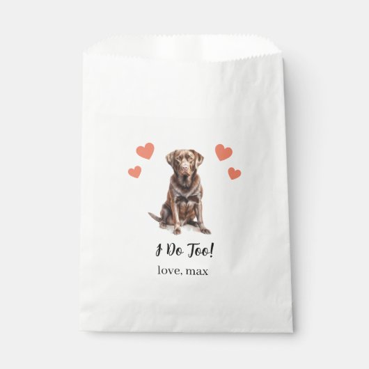 Dog Treat Wedding Favoriet Bag Bedankzakje (Voorkant)