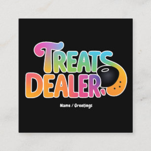 Dog Treats Dealer Eigenaar Hondenliefhebber Funny Vierkante Visitekaartje