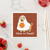 Dog Trick or treat Cocktail Paper Napkins Servetten (Insitu)