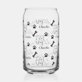 Dog tumbler with Name paws  gifts for dog lovers (Recto)