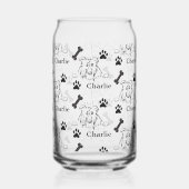 Dog tumbler with Name paws  gifts for dog lovers (Verso)