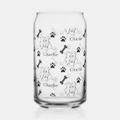 Dog tumbler with Name paws  gifts for dog lovers (Gauche)