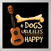Dog Ukuleles Happy