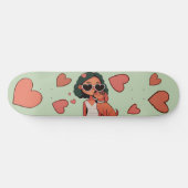 Dog Valentijn Canvas tas Skateboard (Horizontaal)