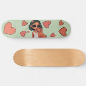 Dog Valentijn Canvas tas Skateboard (Horizontaal)