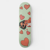Dog Valentijn Canvas tas Skateboard (Voorkant)