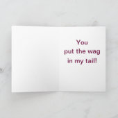 Dog Valentijn card Feestdagen Kaart (Binnen)