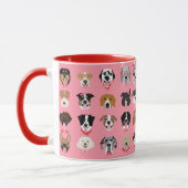 Dog Valentijn Face Pattern Mok (Links)