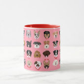 Dog Valentijn Face Pattern Mok (Midden)