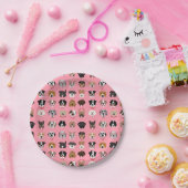 Dog Valentijn Face Pattern Papieren Bordje (Feest)