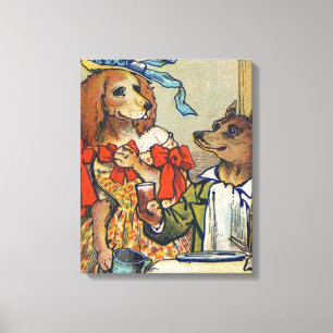 Dog Victoriaans Dinner Dress Doggy Canvas Afdruk