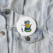 Dog Vist Fisher Finshing Ronde Button 7,6 Cm (In situ)