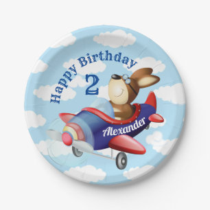Dog Vliegvliegtuig kinderen Birthday Party Papieren Bordje