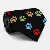 Dog-voetafdruk Stropdas (Opgerold)