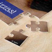 Dog vol met Pizza Legpuzzel (Zijkant)