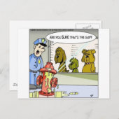 Dog Vs Hydrant Politie Lijn omhoog Funny Giften & Briefkaart (Voorkant / Achterkant)