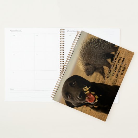 Dog vs. Porcupine Notebook Planner (Display)