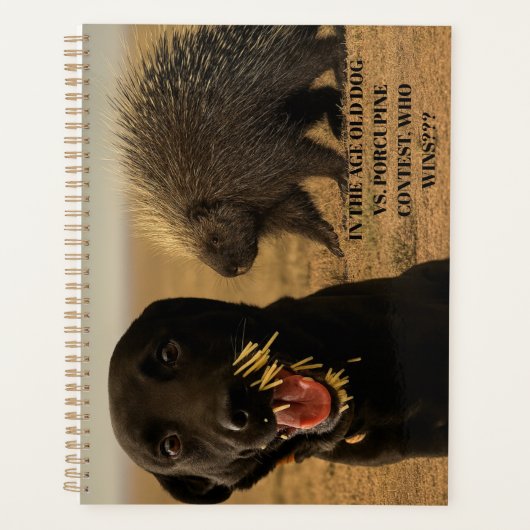 Dog vs. Porcupine Notebook Planner (Voorkant)