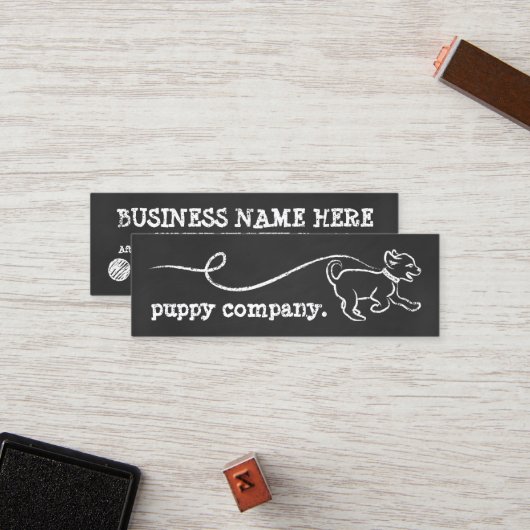 DOG WALK CHALK loyaliteitsprogramma Klantenkaartje (Voorkant / Achterkant in situ)