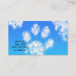 Dog Walk Pet Sitter Visitekaartjes Pw Print Cloud